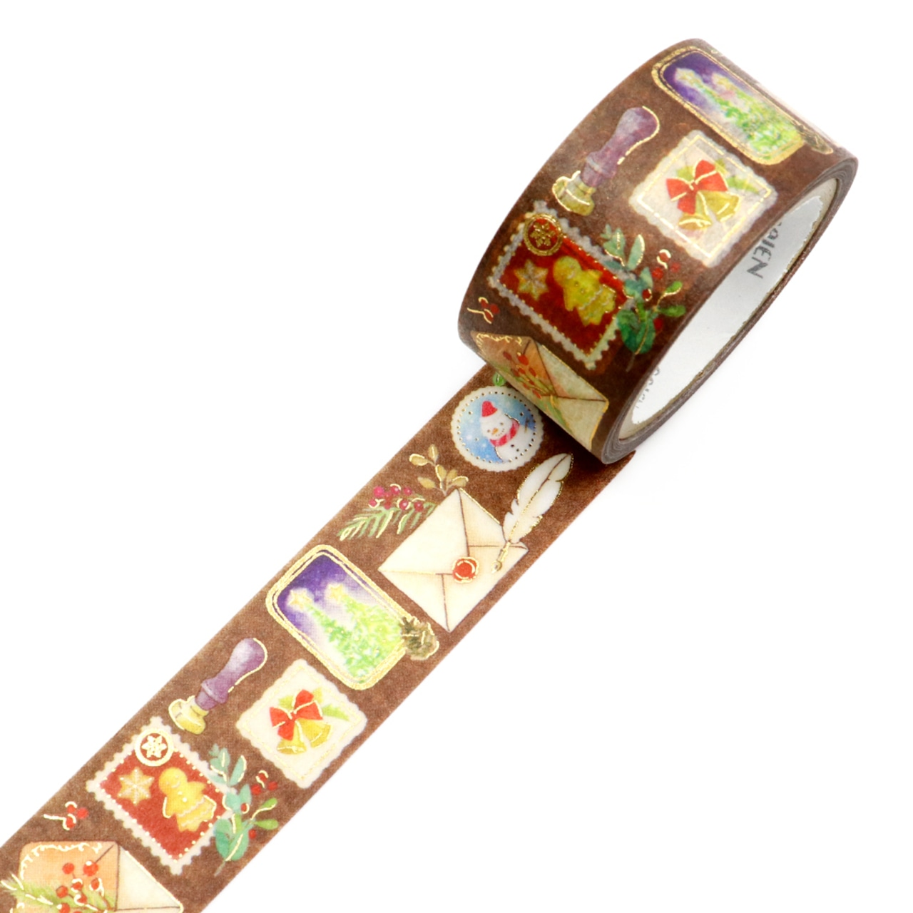 Saien Christmas Limited Series Gold Foil Washi Tape  - Letter