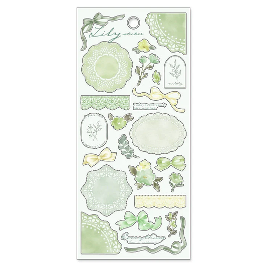 Lily Sticker Series- Opal Green