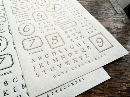 Letterpress Sticker Sheet - Letter