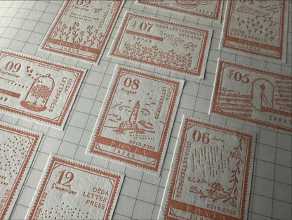 Letterpress Sticker Sheet - Stamp