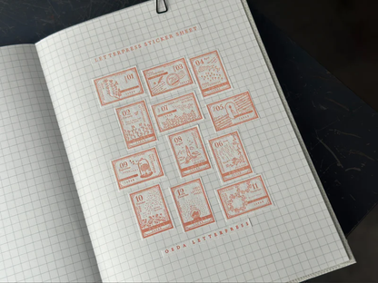 Letterpress Sticker Sheet - Stamp
