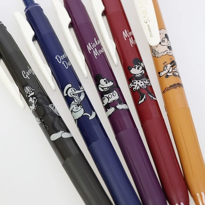 Sarasa Clip x Mickey Mouse 0.5 mm Vintage Color Gel Pen Set