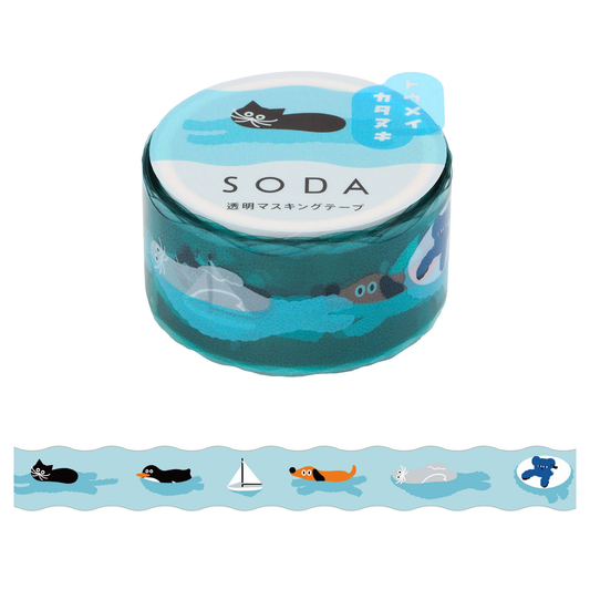 Hitotoki SODA Die Cut Clear Tape Series - Swimming