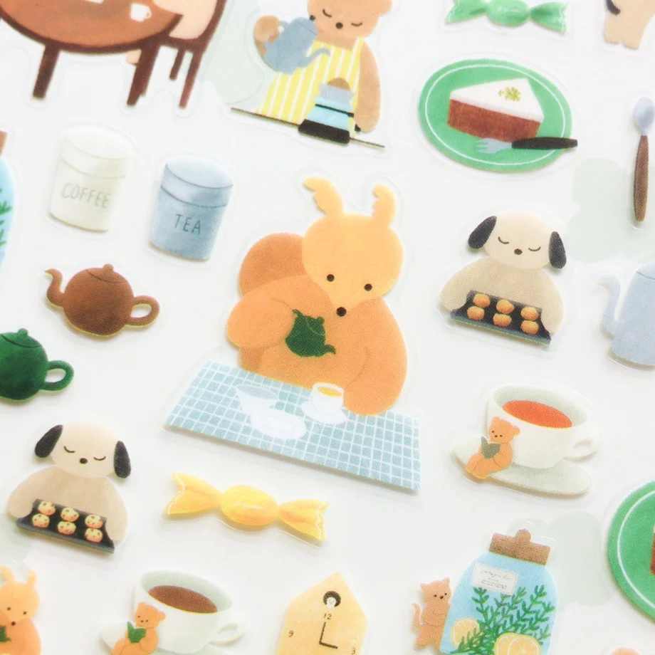 PET Sticker Series design by Maniko Fukuoka - Tea Time