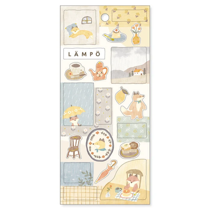 Lampo Gold Foil Sticker Series - Fox and Rain