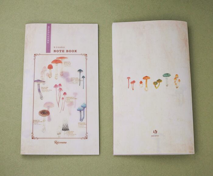 Retronome Series Colorful A5 Slim Notebook - Art Book of Mushroom