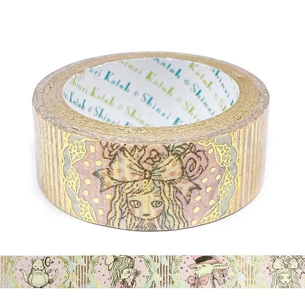 Alice in Wonderland Series Gold Foil Washi Tape - Pot