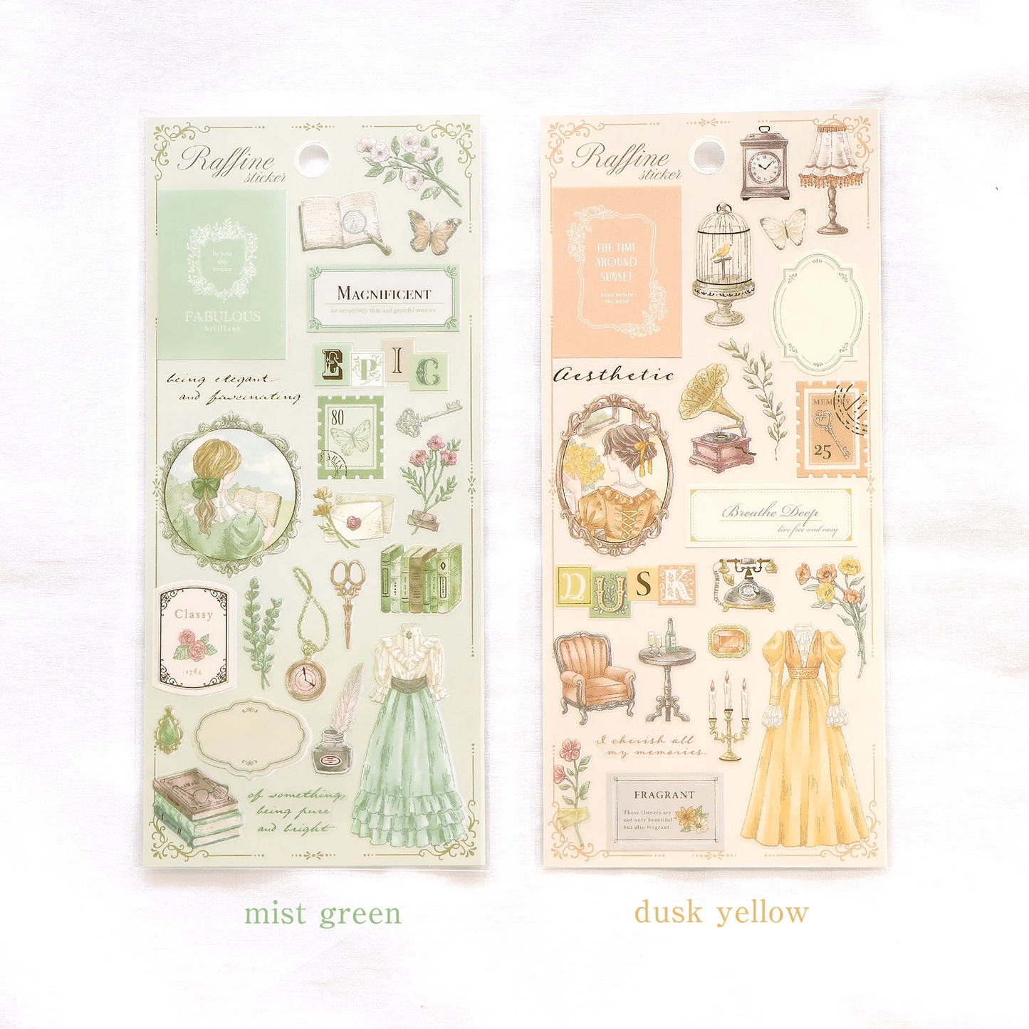 Raffine Gold Foil Sticker - Mist Green