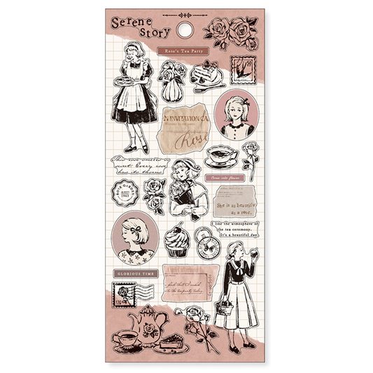 Serene Story Sticker Series - Rose's Tea Party