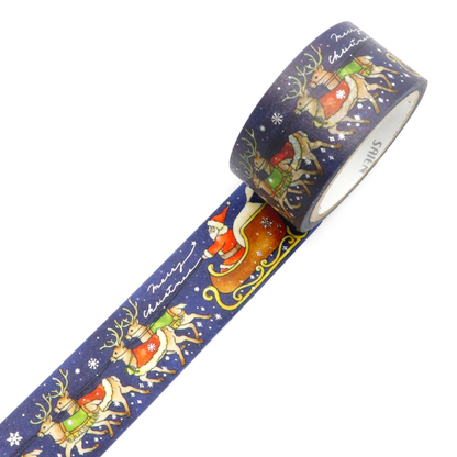 Saien Christmas Limited Series Gold Foil Washi Tape  - Sleigh