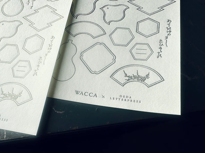 Letterpress Sticker Sheet Collaboration with Wacca Japan - EDO Frame
