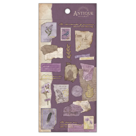 Antique Gold Foil Sticker Series - Violet