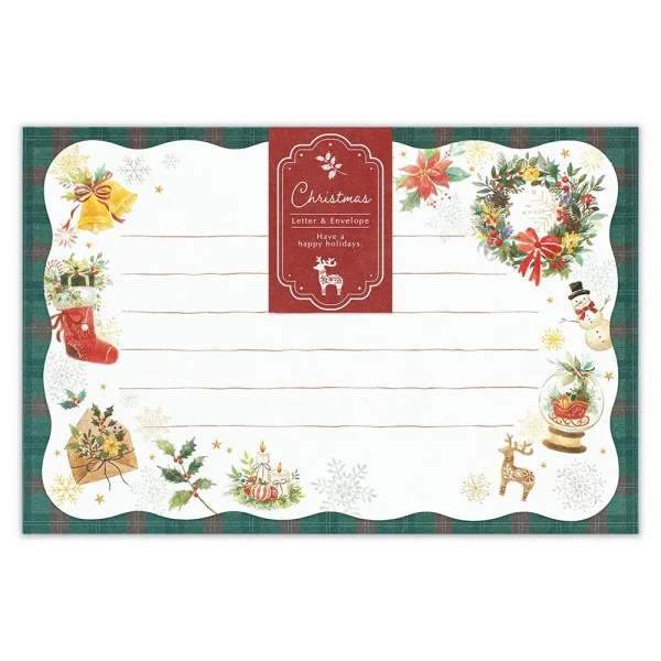 Mini Die-cut Letter Writing Set Autumn Series - Winter Happiness