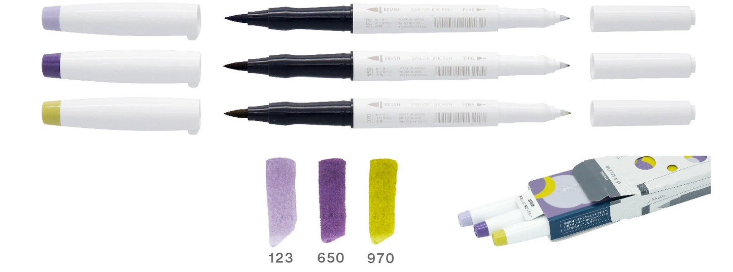 Ink Brush Pen 3 Color Set vol.2