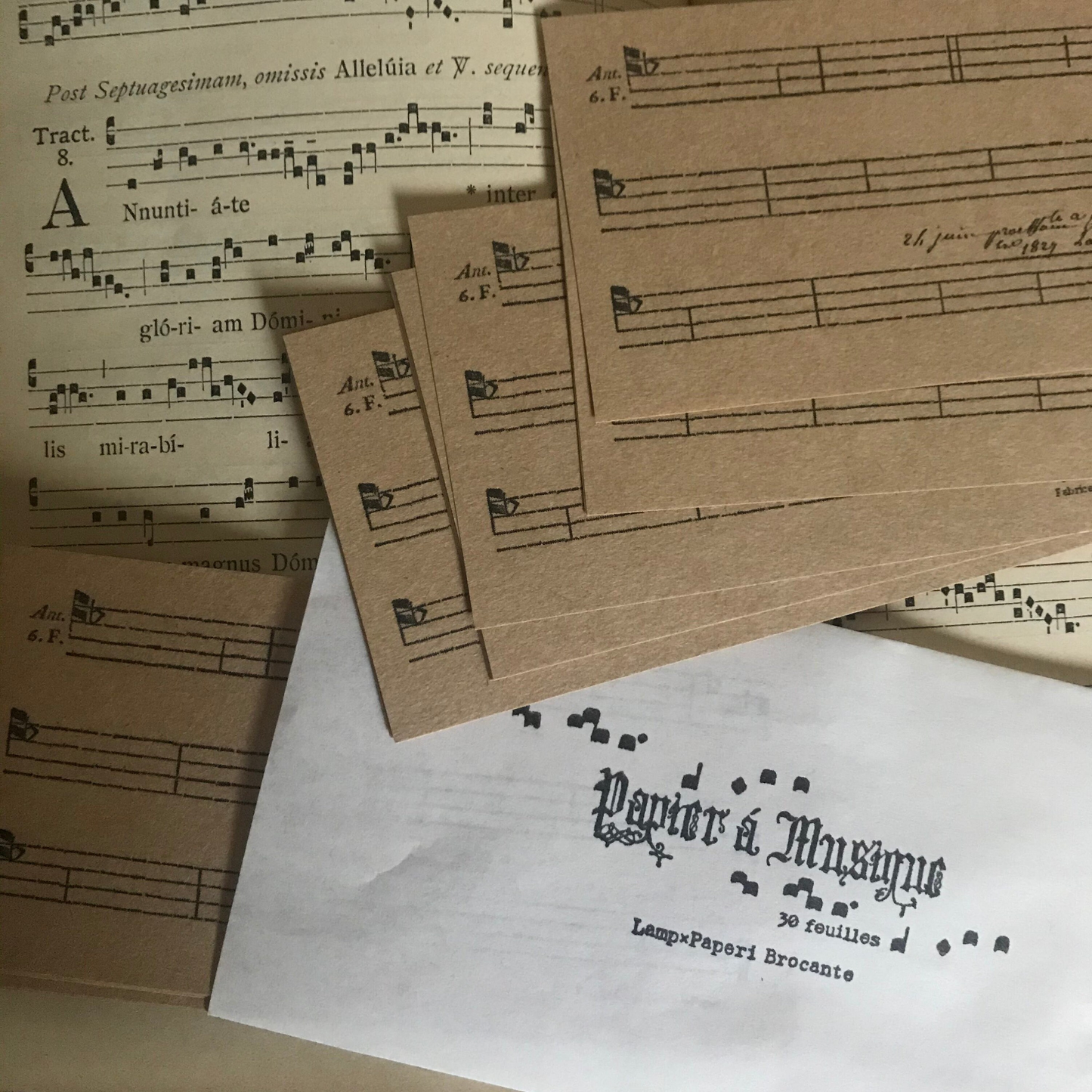 Handmade Vintage Music Memo - Papier à musique