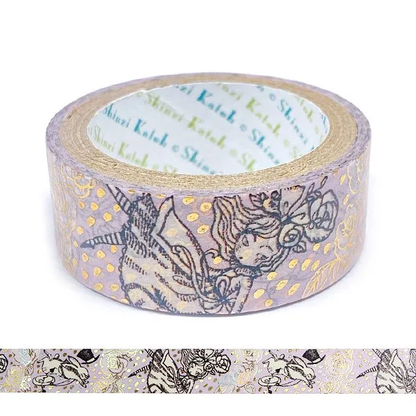 Alice in Wonderland Series Gold Foil Washi Tape - Rabbit Hole