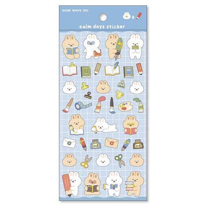 Calm Days Gold Foil Sticker Series - Rabbit