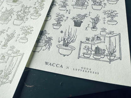 Letterpress Sticker Sheet Collaboration with Wacca Japan - EDO Gardening