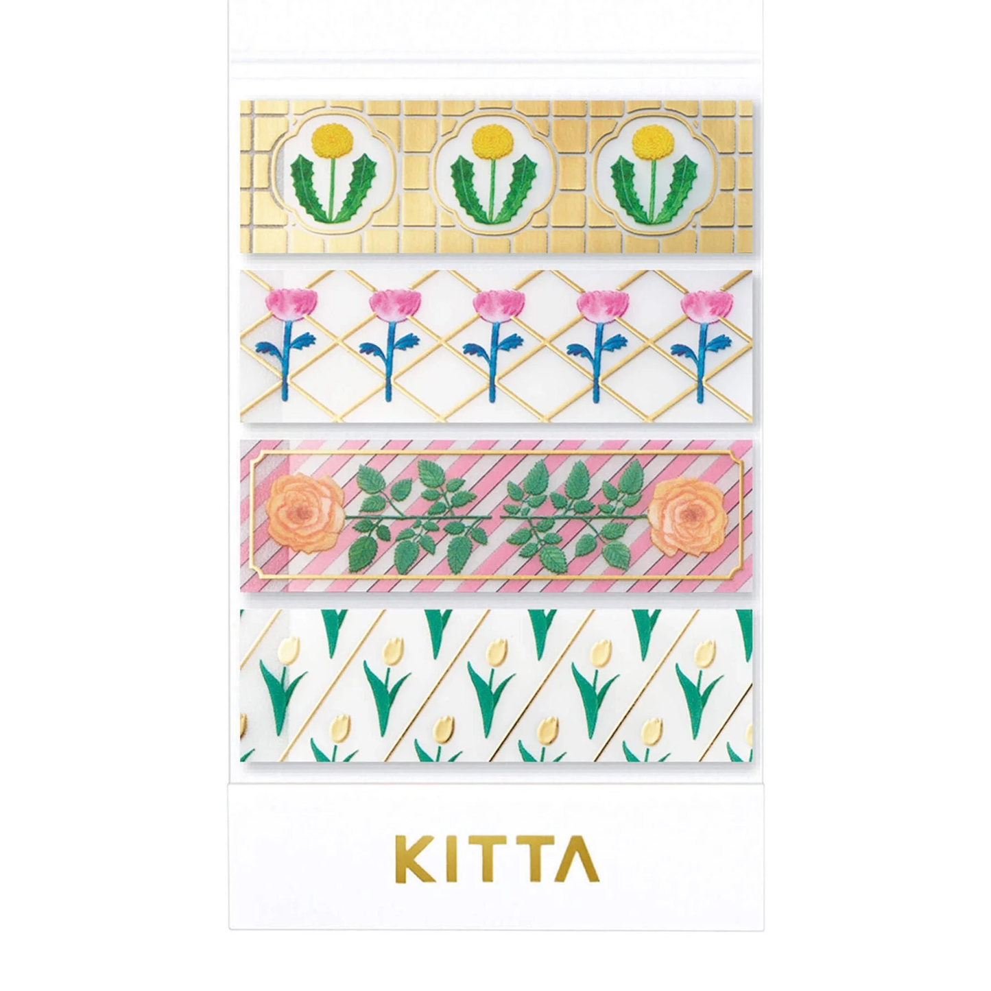 Hitotoki KITTA Clear Series PET Gold Foil Portable Sticker - Gift