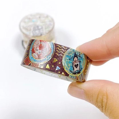 Alice in Wonderland Series Gold Foil Washi Tape - Ribbon