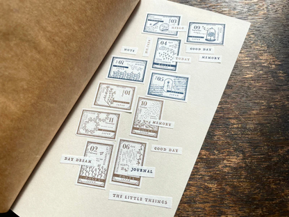 Letterpress Sticker Sheet - Stamp