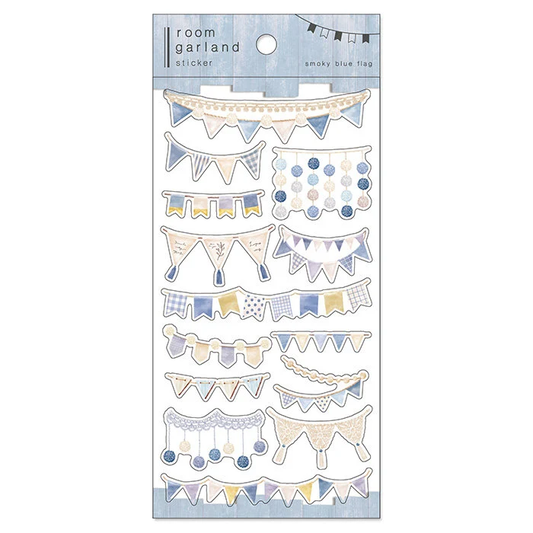 Room Garland Sticker Series - Smoky Blue Flag