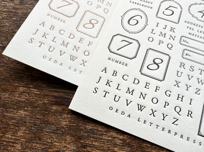 Letterpress Sticker Sheet - Letter