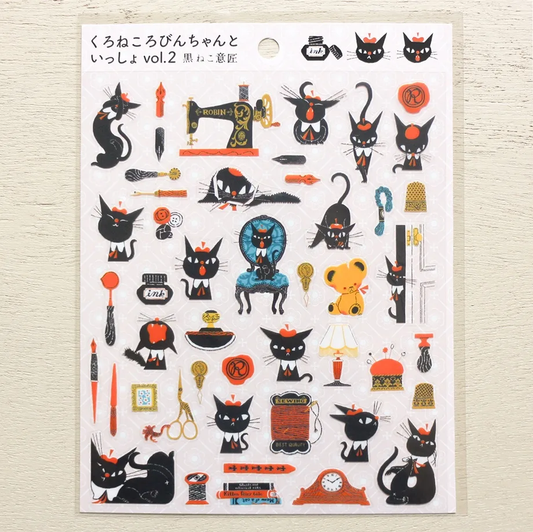 PET Sticker Series design by Black Neko Design - Kuronekorobin-chan and company vol.2