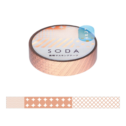 Hitotoki SODA Pink Gold Foil Clear Tape Series - Mix 3