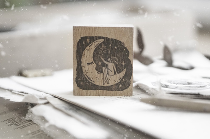 Pray Series Rubber Stamp - Moon