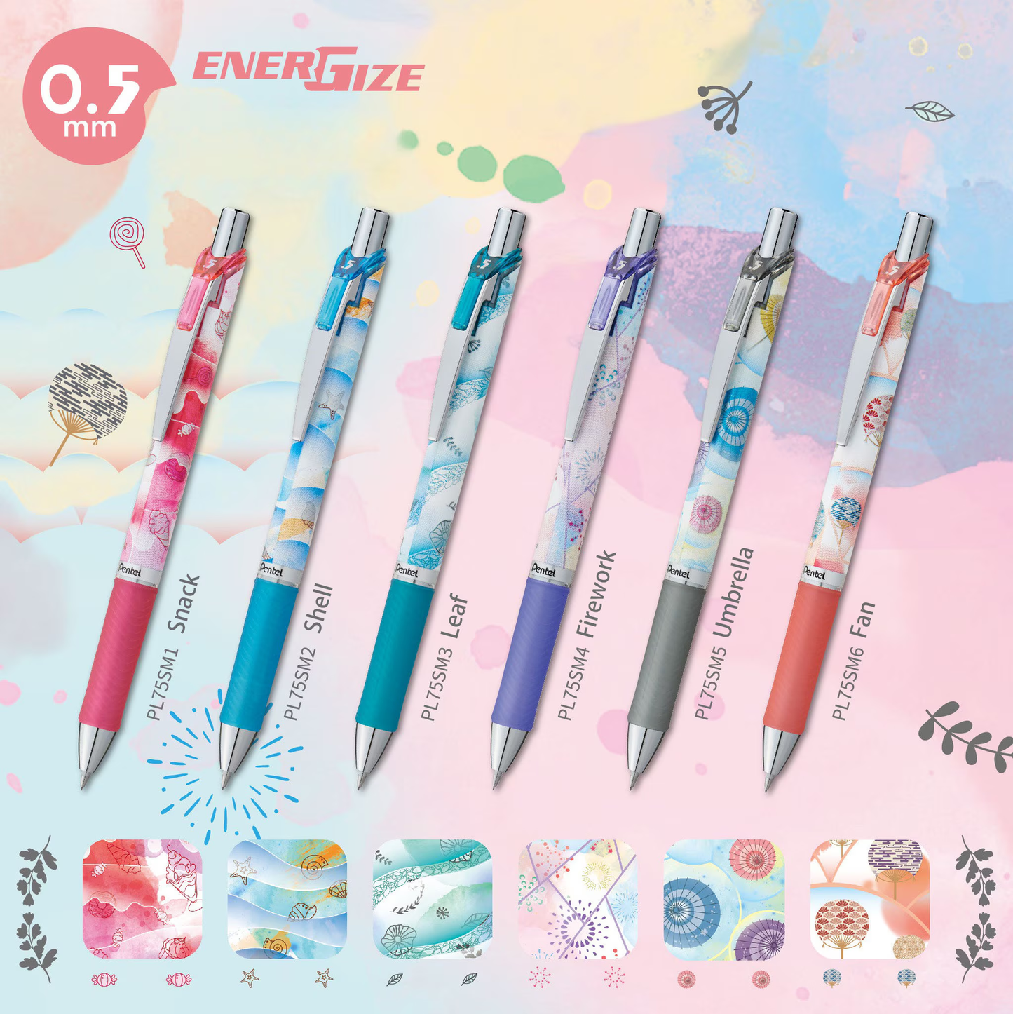 EnerGel Four Seasons Series 0.5mm Gel Pen - Summer