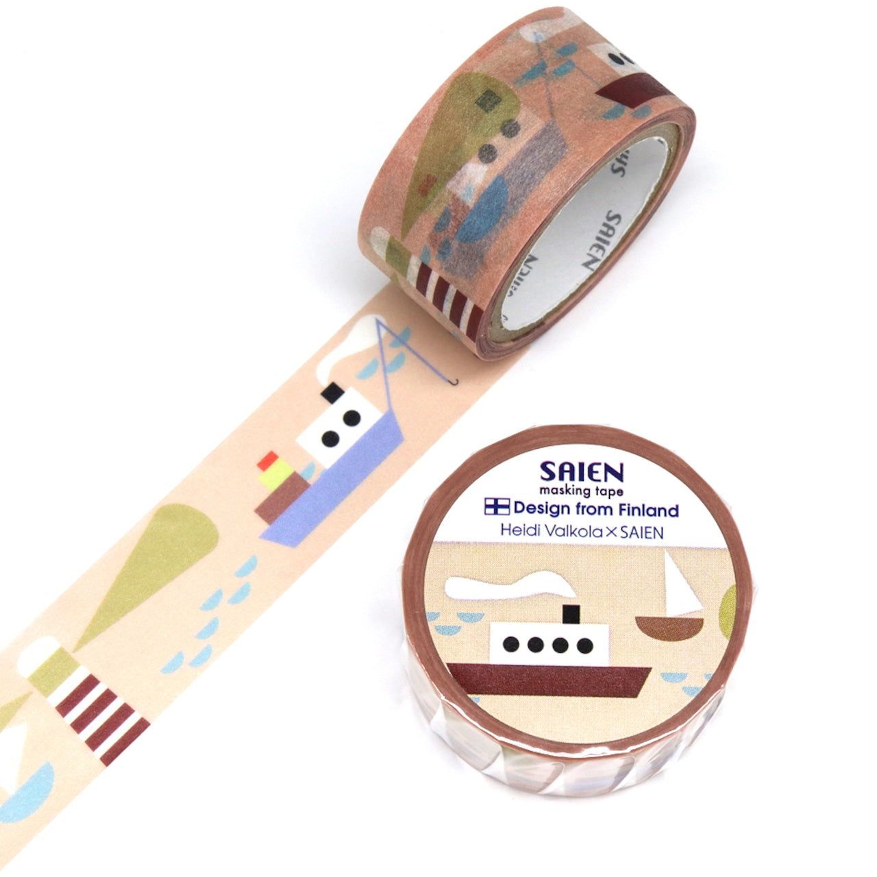Saien x Heidi Valkola Co branding Washi Tape - Sea