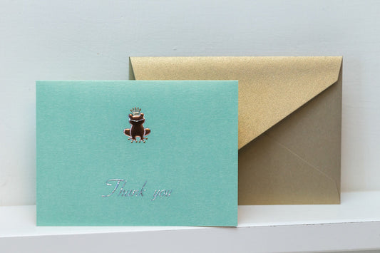 Gold Foil Greeting Card - Frog