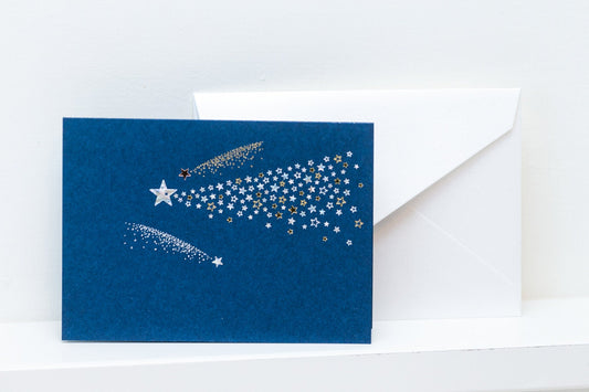 Gold Foil Greeting Card - Shooting Star