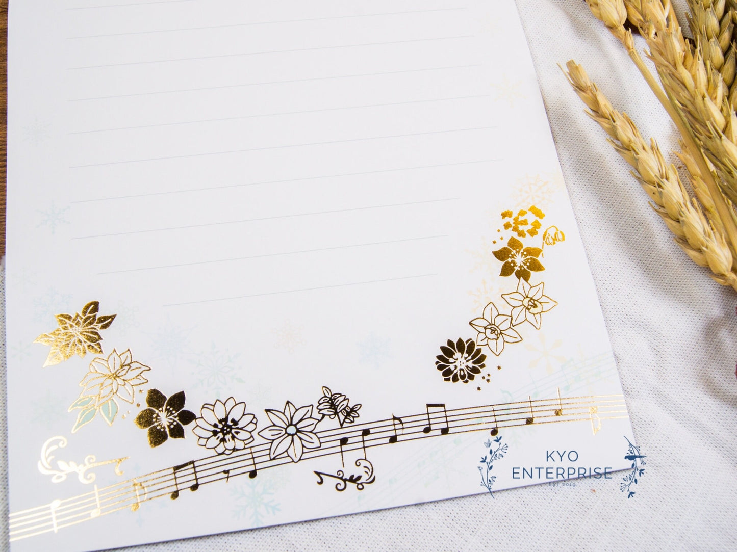 Gold Foil Letter Writing Series - Christmas Limited Series Winter Flower