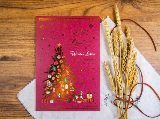 Gold Foil Letter Writing Series - Christmas Tree