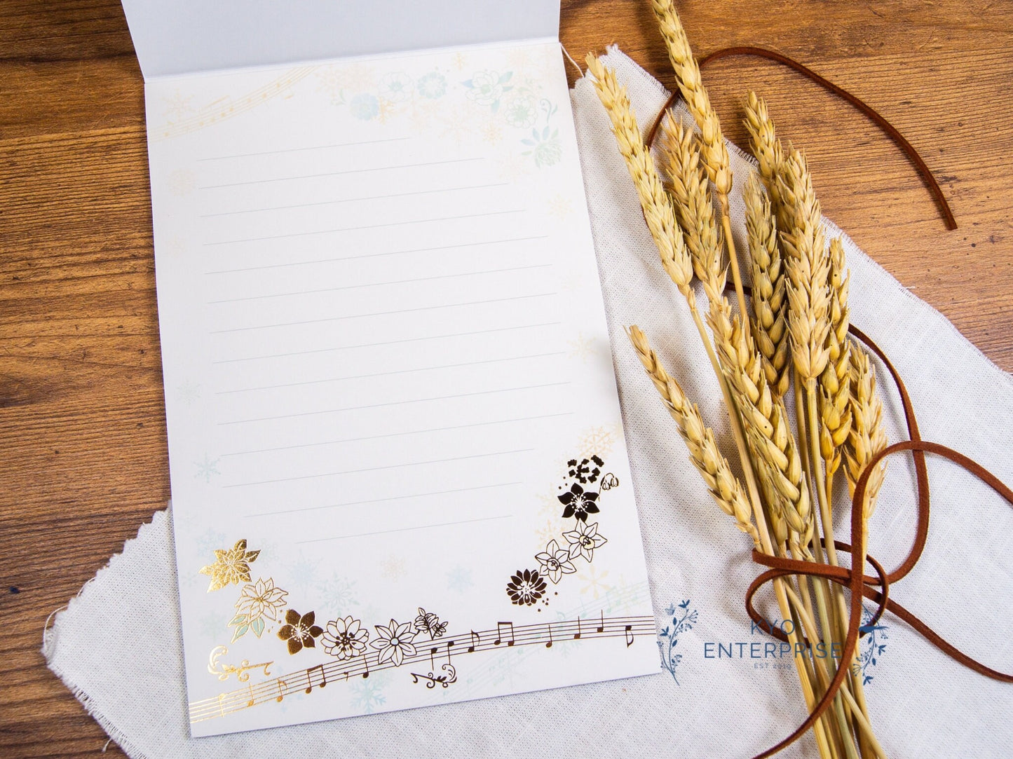 Gold Foil Letter Writing Series - Christmas Limited Series Winter Flower