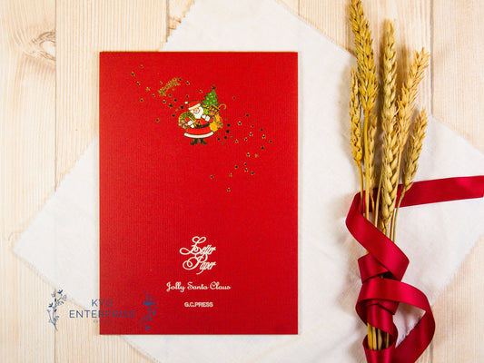 Gold Foil Note Pad- Santa Claus