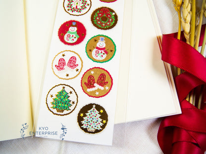 Gold Foil Sticker - Christmas Combination