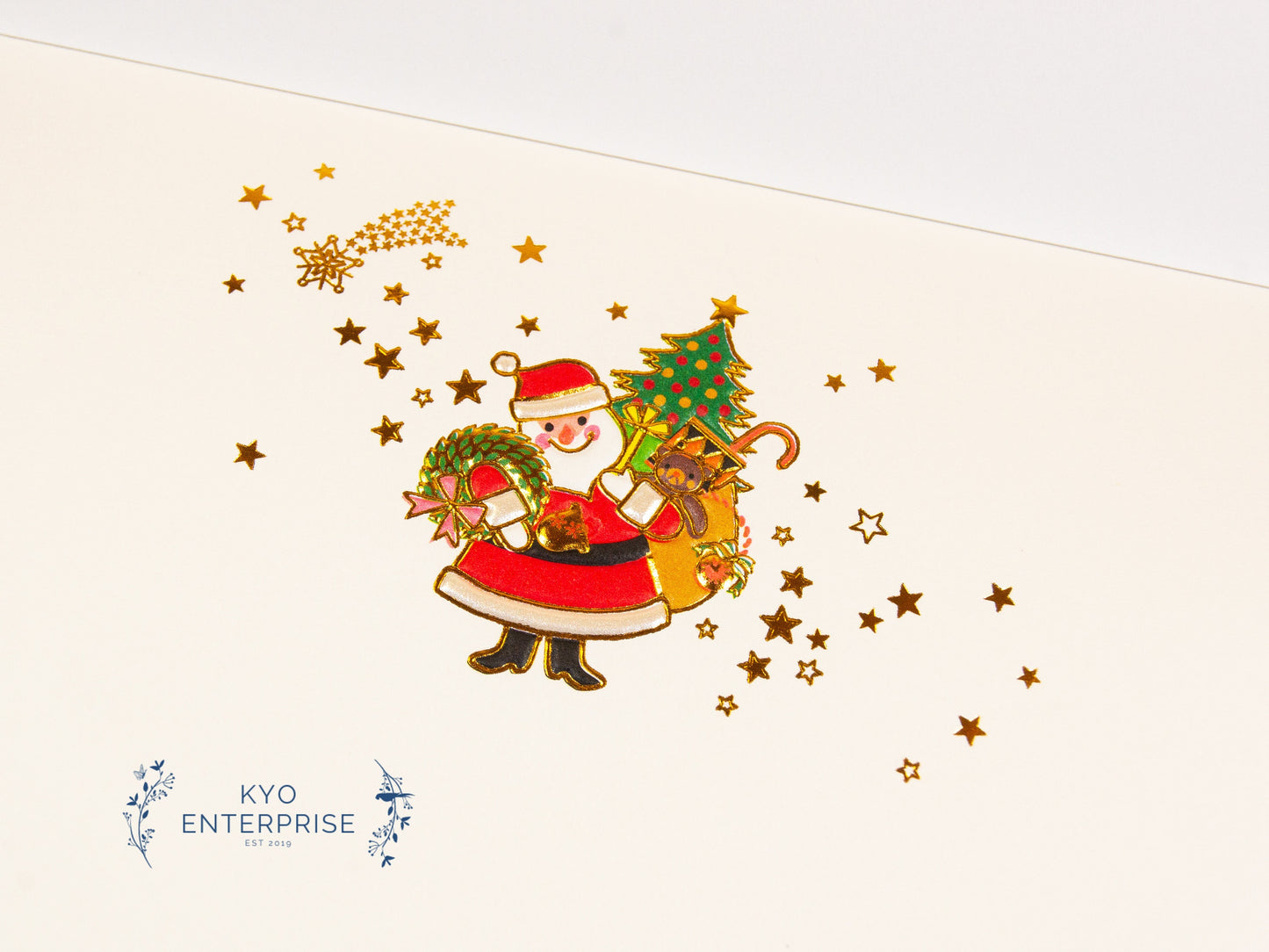 Gold Foil Note Pad- Santa Claus