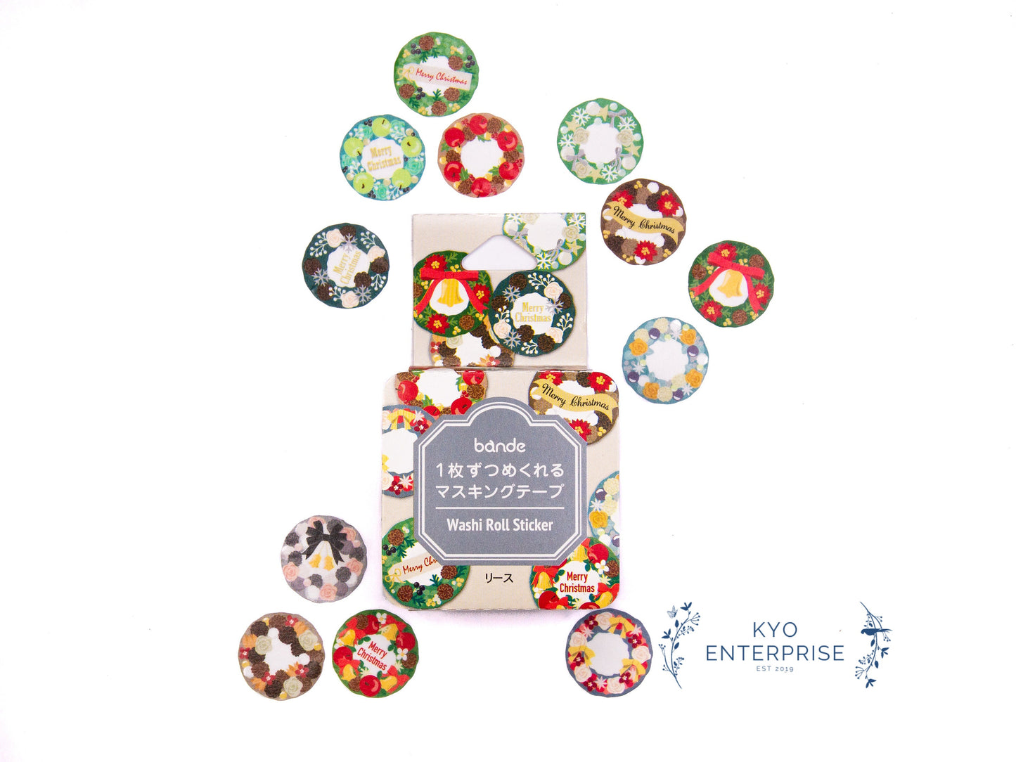 Christmas Limited Washi Sticker Roll Series - Christmas Wreath