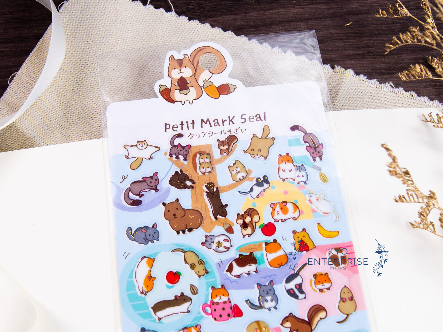 Petit Mark Seal Gold Foil Sticker Series - Rodent