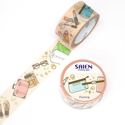 Saien Special Foil Washi Tape Series Japanese Girl Stationery EXPO Limited Edition - Packing