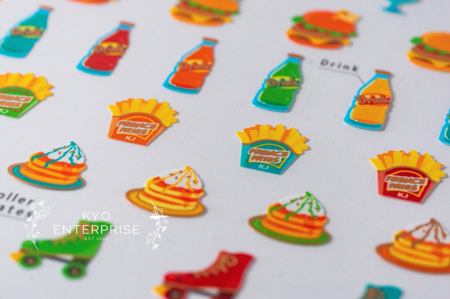 Colorful Palette Cooper Foil Sticker Series - Diner