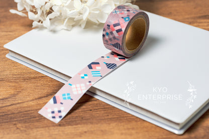 Washi Tape Series designed by Nocogou - Argyle Tree Pink