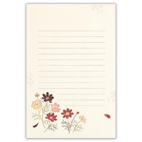 Gold Foil Letter Writing Series - Antique Cosmos