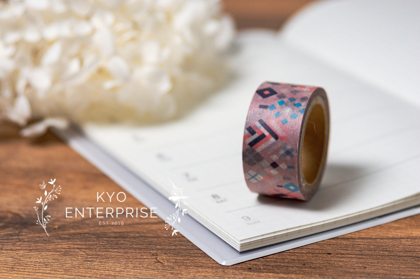 Washi Tape Series designed by Nocogou - Argyle Tree Pink