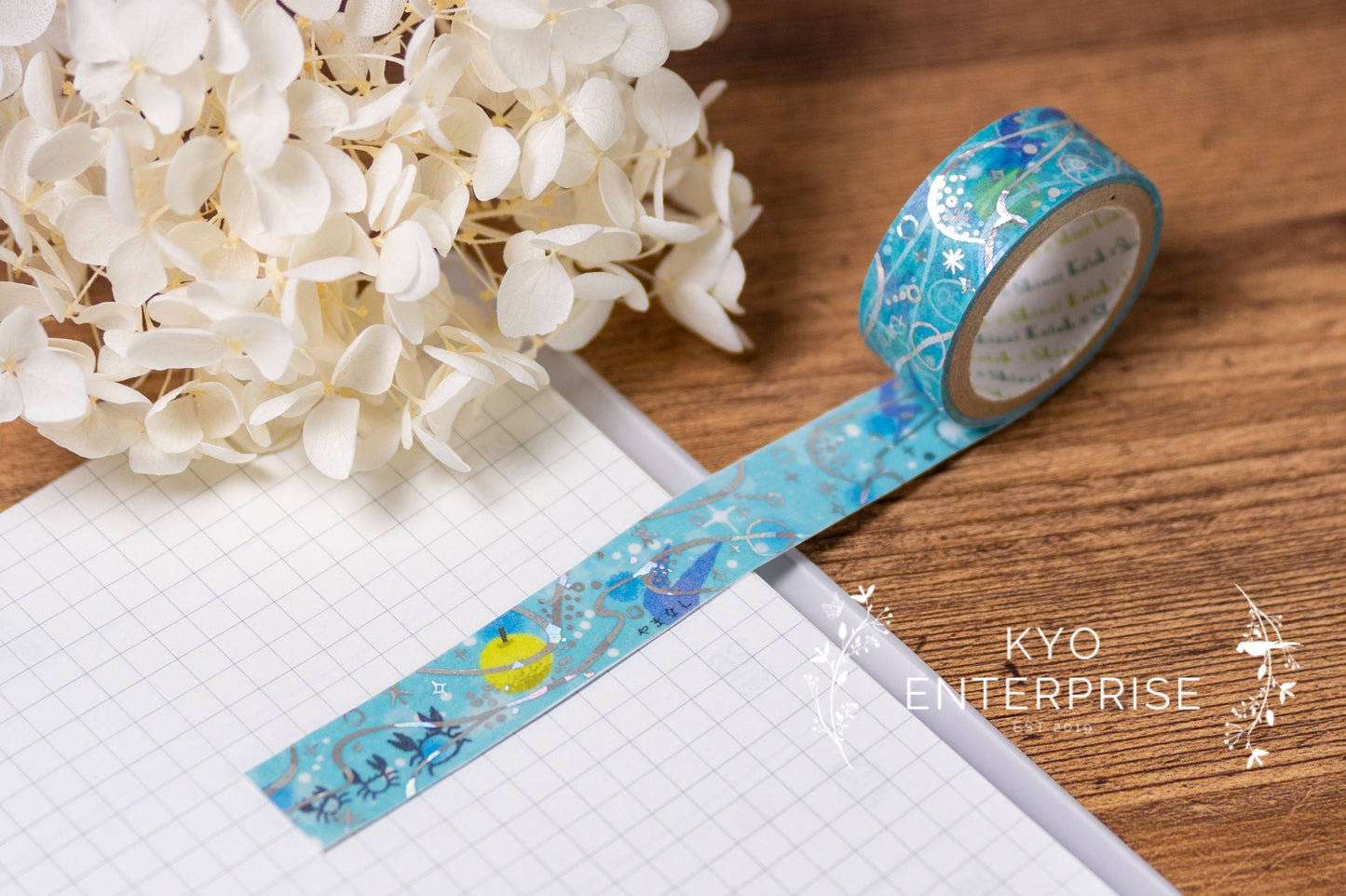 Kenji Miyazawa's Theater Series Silver Foil Washi Tape - The Wild Pear (Yamanashi) II