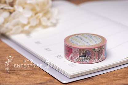 The Travel Series Silver Foil Washi Tape - My Luggage