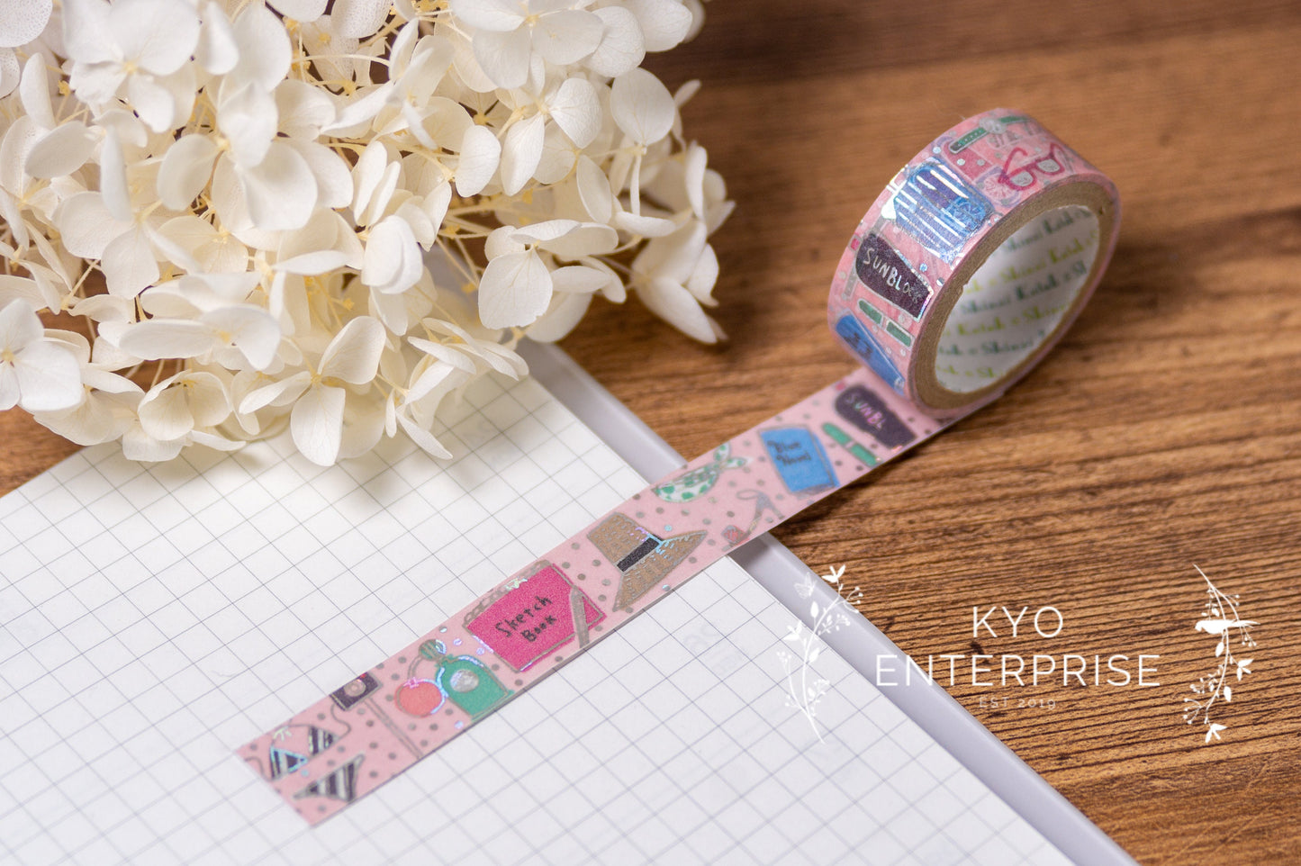 The Travel Series Silver Foil Washi Tape - My Luggage